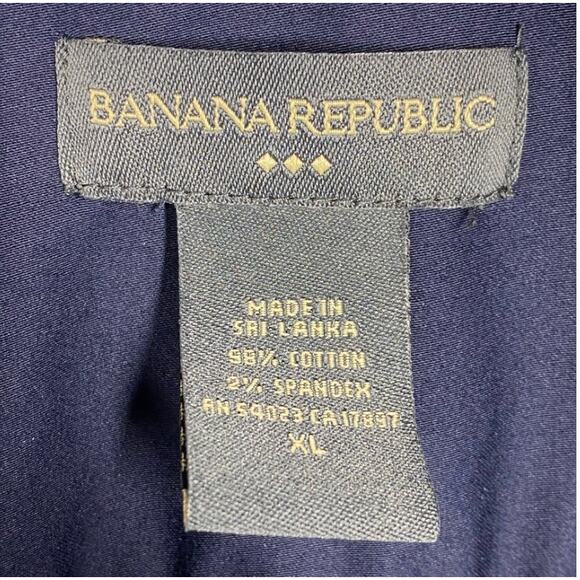 Y2K Banana Republic Button Down Shirt Dark Blue Womens Size XL 2007 Collection - Picture 4 of 7